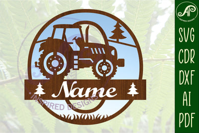 Tractor Monogram SVG Letter O Cut File SVG APInspireddesigns 