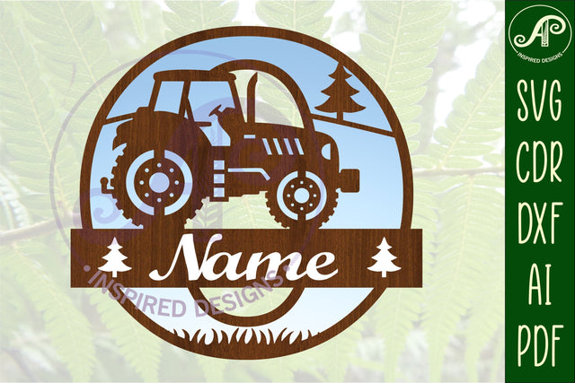 Tractor Monogram SVG Letter O Cut File SVG APInspireddesigns 