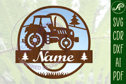 Tractor Monogram SVG Letter O Cut File SVG APInspireddesigns 