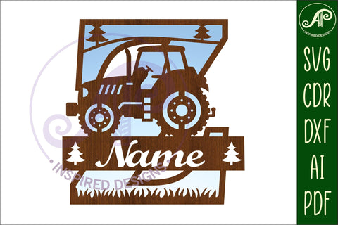 Tractor Monogram SVG Letter Z Cut File SVG APInspireddesigns 
