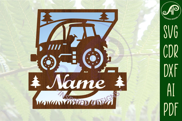 Tractor Monogram SVG Letter Z Cut File SVG APInspireddesigns 