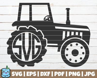 Tractor Monogram SVG MintyMarshmallows 