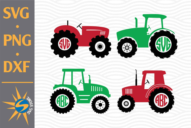 Tractor Monogram SVG, PNG, DXF Digital Files Include SVG SVGStoreShop 