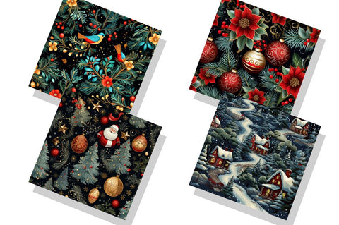 Traditional Christmas Seamless Patterns Sublimation Regulrcrative 