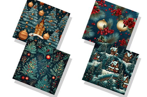 Traditional Christmas Seamless Patterns Sublimation Regulrcrative 