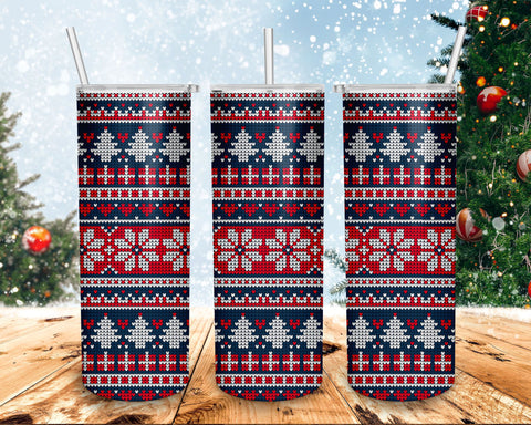 Traditional Christmas Sweater Wrap, 20oz Skinny Tumbler Wrap Seamless Design PNG, Ugly Christmas Sweater Tumbler png, Christmas Tumbler Wrap Sublimation BOO-design 
