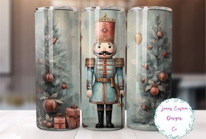 Traditional Pastel Nutcracker 20 oz Skinny Tumbler Sublimation Design Digital Download PNG Instant DIGITAL ONLY, Straight tumbler wrap. Sublimation Jenn Driscoll 