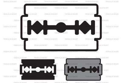 Traditional razor blade SVG TribaliumArtSF 