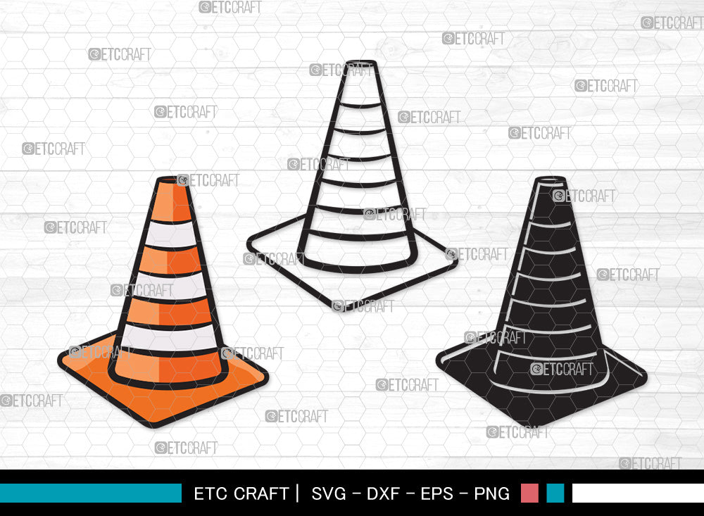 Traffic Cones Clipart SVG, Cones Svg, Hazard Cone Svg, Construction ...