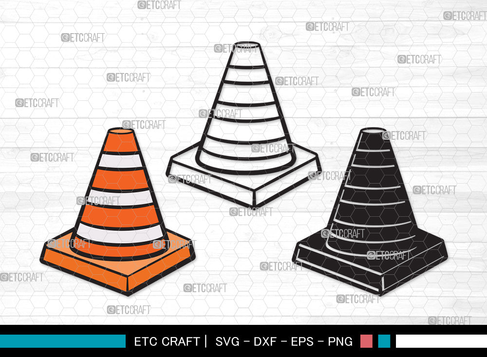 Traffic Cones Clipart SVG, Cones Svg, Hazard Cone Svg, Construction ...