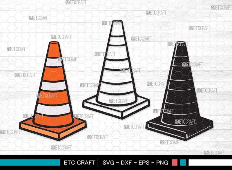 Traffic Cones Clipart SVG, Cones Svg, Hazard Cone Svg, Construction Cone Svg, Road Cone Svg, Safety Cone Svg, Traffic Cones Clipart SVG ETC Craft 