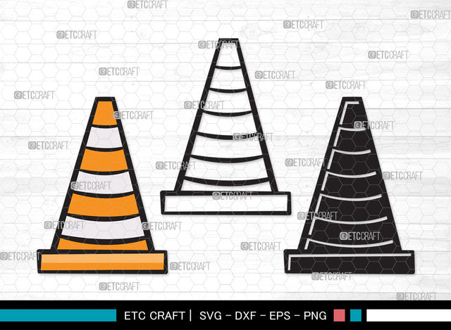 Traffic Cones Clipart SVG, Cones Svg, Hazard Cone Svg, Construction Cone Svg, Road Cone Svg, Safety Cone Svg, Traffic Cones Clipart SVG ETC Craft 