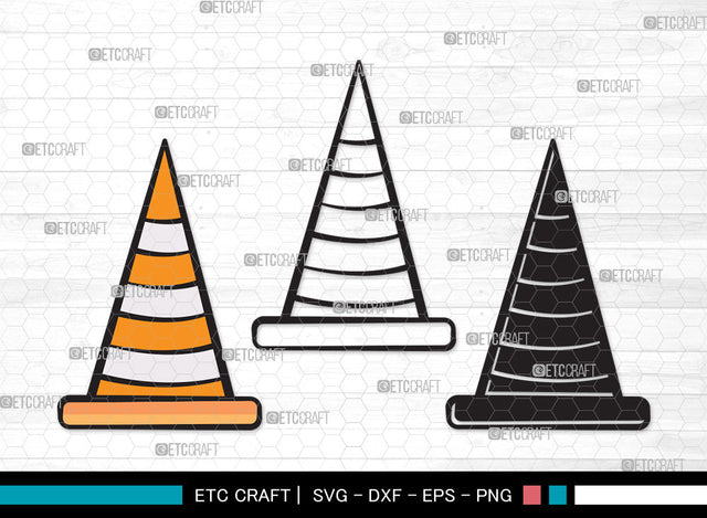 Traffic Cones Clipart SVG, Cones Svg, Hazard Cone Svg, Construction Cone Svg, Road Cone Svg, Safety Cone Svg, Traffic Cones Clipart SVG ETC Craft 