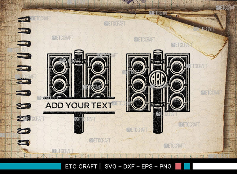 Traffic Light Svg Monogram, Road Light Svg, Signal Light Svg, Stop ...