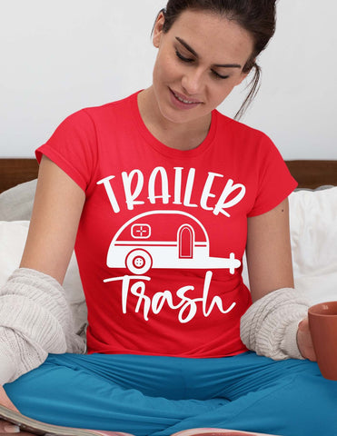 Trailer Trash svg, camp life svg, happy camper svg, camping cricut, family trip svg, adventure t shirt SVG Isabella Machell 