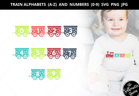 Train alphabet a-z svg, Train number 0-9 svg, alphabet clipart, letters svg font, cut files for cricut, cut files for cricut SVG Loveleen Kaur 