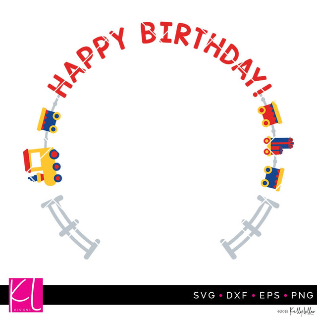 Train Birthday Plate Design SVG Kelly Lollar Designs 