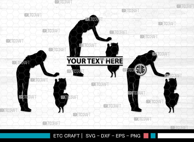 Training A Dog Monogram, Training A Dog Silhouette, Training A Dog SVG, Dog Svg, Jumping Dog Svg, SB00412 SVG ETC Craft 