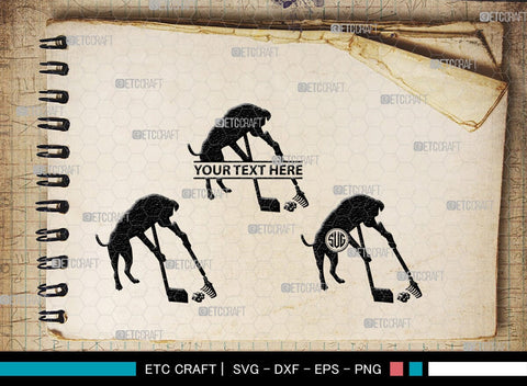 Training A Dog Monogram, Training A Dog Silhouette, Training A Dog SVG, Dog Svg, Jumping Dog Svg, SB00412 SVG ETC Craft 