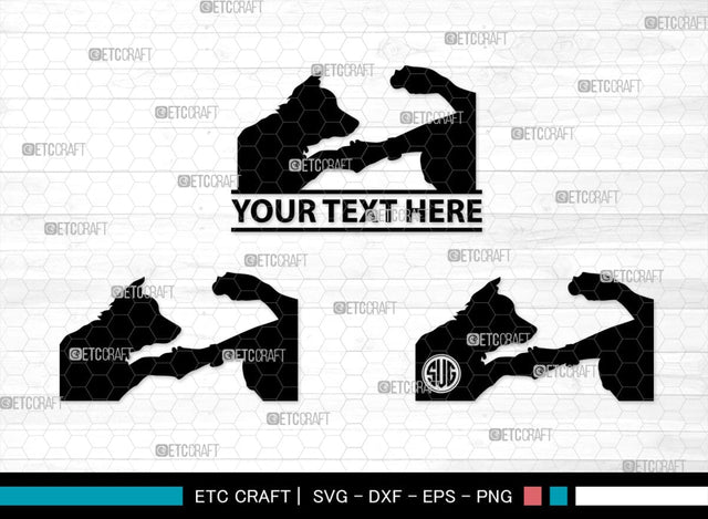 Training A Dog Monogram, Training A Dog Silhouette, Training A Dog SVG, Dog Svg, Jumping Dog Svg, SB00412 SVG ETC Craft 