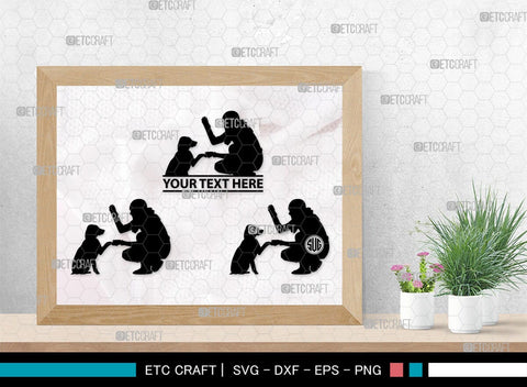 Training A Dog Monogram, Training A Dog Silhouette, Training A Dog SVG, Dog Svg, Jumping Dog Svg, SB00412 SVG ETC Craft 