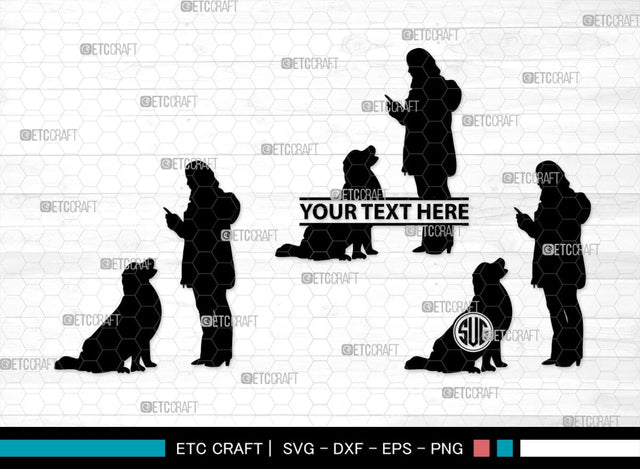 Training A Dog Monogram, Training A Dog Silhouette, Training A Dog SVG, Dog Svg, Jumping Dog Svg, SB00412 SVG ETC Craft 