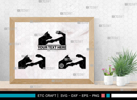 Training A Dog Monogram, Training A Dog Silhouette, Training A Dog SVG, Dog Svg, Jumping Dog Svg, SB00412 SVG ETC Craft 