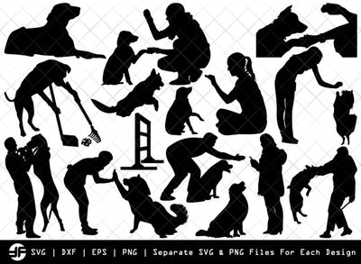 Training A Dog SVG | Silhouette Bundle | SVG Cut File SVG ETC Craft 