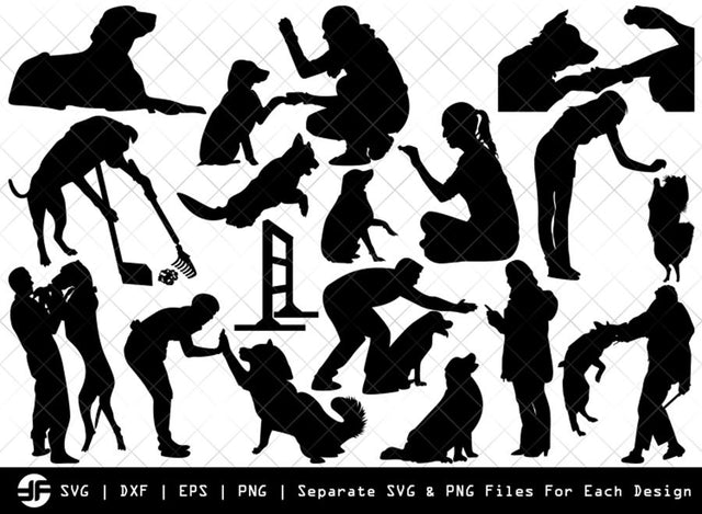 Training A Dog SVG | Silhouette Bundle | SVG Cut File SVG ETC Craft 
