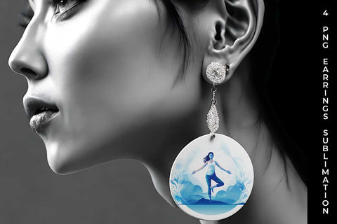 Tranquil Aura - Mindful Yoga Earrings Sublimation Bundle Sublimation Sintegra 