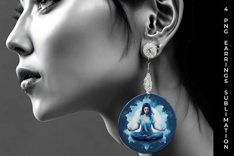 Tranquil Aura - Mindful Yoga Earrings Sublimation Bundle Sublimation Sintegra 