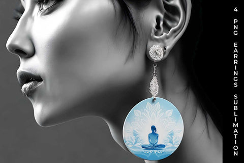 Tranquil Aura - Mindful Yoga Earrings Sublimation Bundle Sublimation Sintegra 