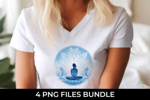 Tranquil Aura - Mindful Yoga T-Shirt Sublimation Bundle Sublimation Sintegra 