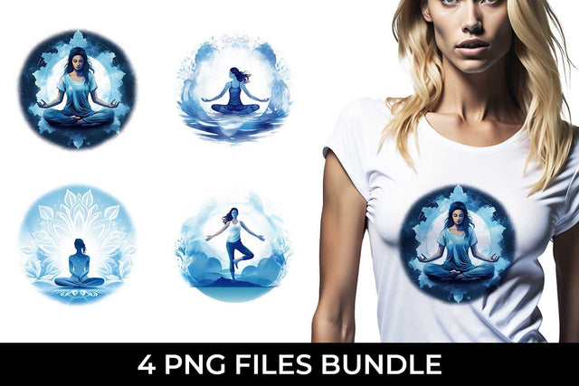 Tranquil Aura - Mindful Yoga T-Shirt Sublimation Bundle Sublimation Sintegra 