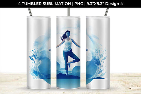 Tranquil Aura - Mindful Yoga Tumbler Wrap Bundle Sublimation Sintegra 