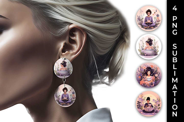 Tranquil Self-Care - Earrings Sublimation Bundle Sublimation Sintegra 