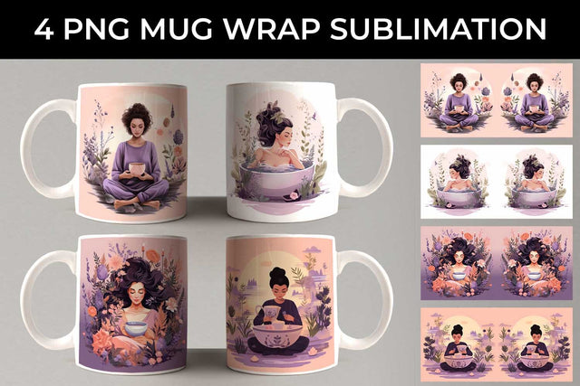 Tranquil Self-Care - Mug Wrap Sublimation Bundle Sublimation Sintegra 