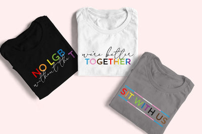 Trans-Inclusive LGBT Phrase SVG Trio SVG Risa Rocks It 