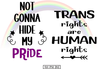 Trans rights are human rights, not going to hide my pride SVG Calico Creations Svg 