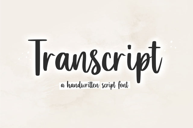 Transcript Font Allouse.Studio 