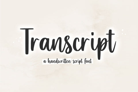 Transcript Font Allouse.Studio 