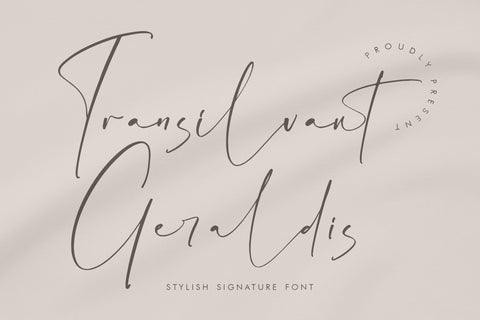Transilvant Geraldis - Stylish Signature Font Font Storytype Studio 