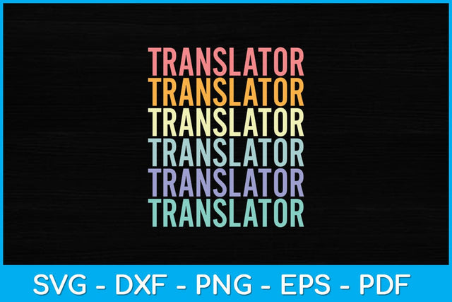 Translator Vintage Retro Svg Design SVG artprintfile 