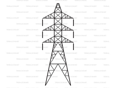 Transmission power line SVG TribaliumArtSF 