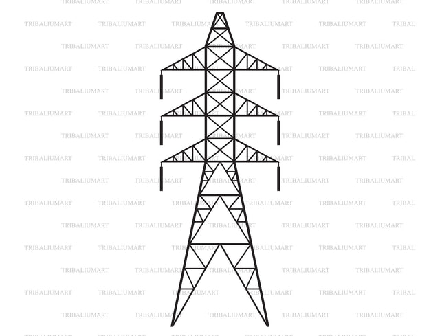 Transmission power line SVG TribaliumArtSF 