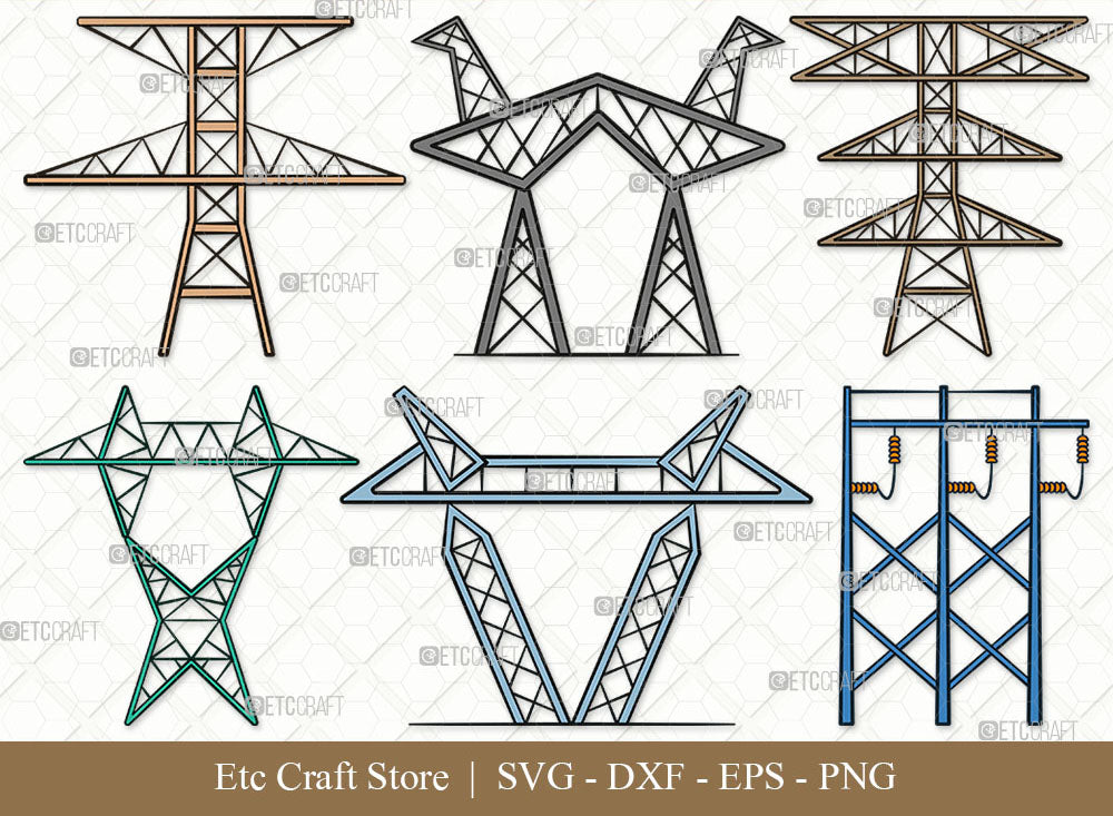 electricity tower drawing