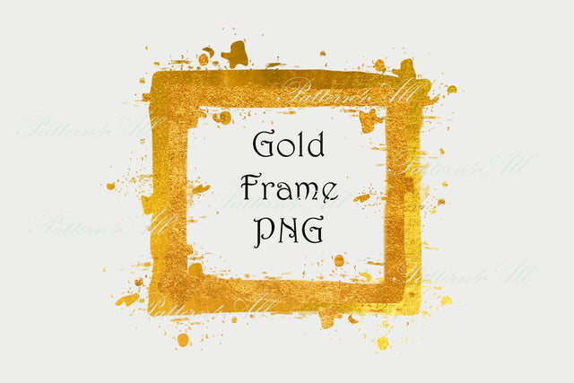 Transparent Frame,Distressed frame,Sublimation Design, background, backsplash, Metallic Gold Frame, PNG Graphic Clipart Digital Download 3D Paper ArtStudio 