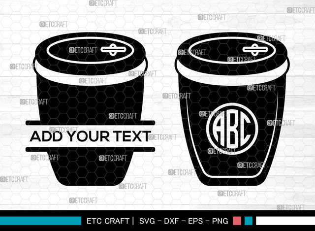 Trash Bin Monogram SVG, Trash Bin SVG, Split Monogram Svg, Trash Svg, Garbage Svg, Rubbish Bin Svg, Trash Bin SVG ETC Craft 