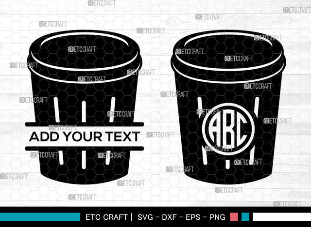 Trash Bin Monogram SVG, Trash Bin SVG, Split Monogram Svg, Trash Svg, Garbage Svg, Rubbish Bin Svg, Trash Bin SVG ETC Craft 