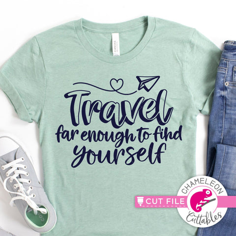 Travel far enough to find yourself svg png dxf SVG Chameleon Cuttables 